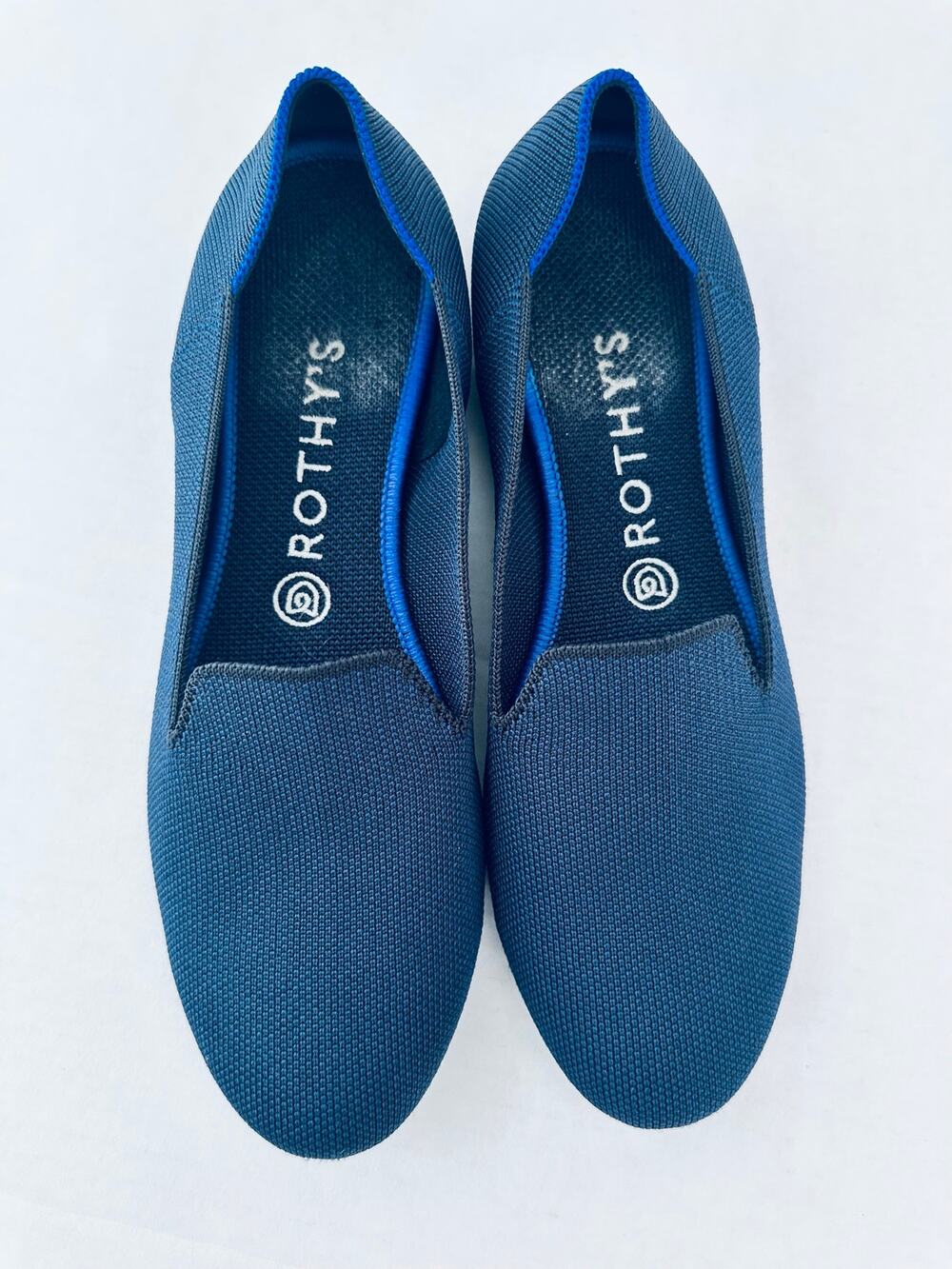 Rothy's The Daily Loafer in Navy Blue Knit — Women's Size 9.5